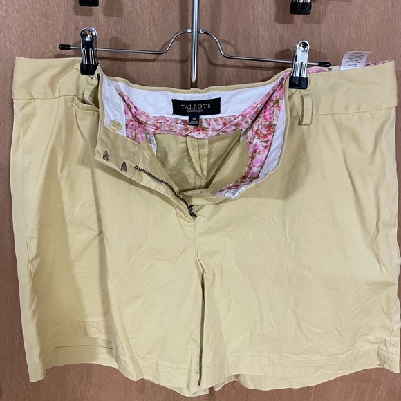 TALBOTS-yellow dress shorts - Picture 1 of 2